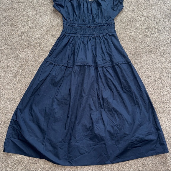 J.Crew Womens Large NWT Navy Blue Long Dress Zipper Front Cinched Top - Picture 9 of 10